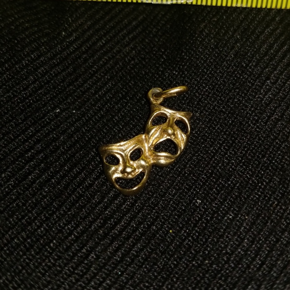 Gold comedy tragedy charm!